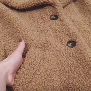 Faux fuzzy bear jacket